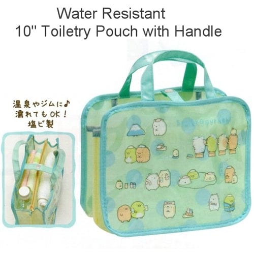 San-X Sumikko Gurashi "Things in the Corner" 10" Toiletry Pouch: Hot Spring Spa