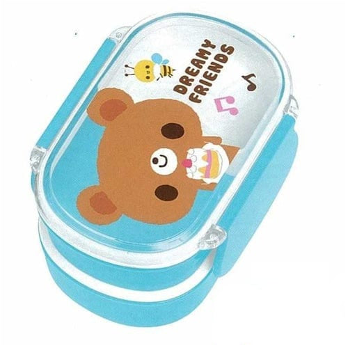 Kamio Dreamy Friends 2-Layered Bento Box With Snap Closure: Bear