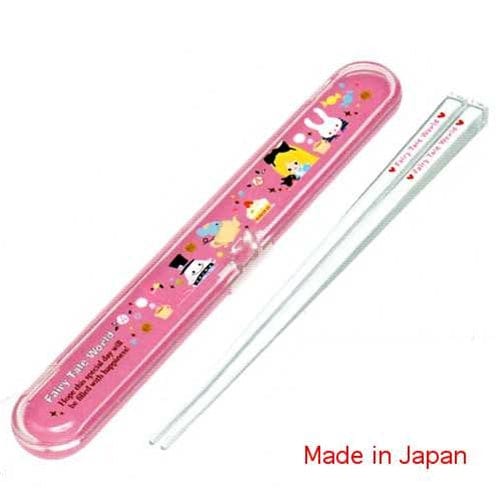 Kamio Fairy Tale World Alice In Wonderland Chopsticks with Carrying Case