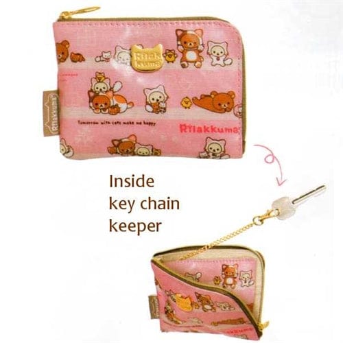 San-X Rilakku Cat Coin Purse with Inside Key Holder