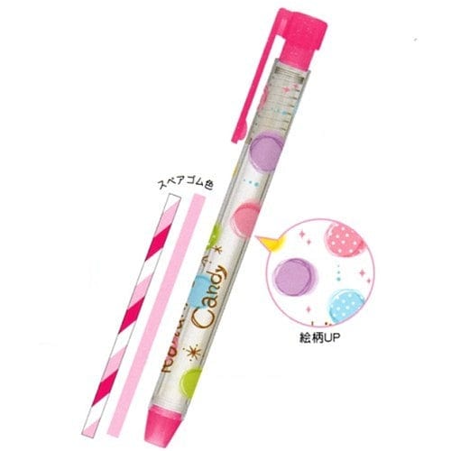 Crux Romantic Candy Large Click Eraser with 2 Refills