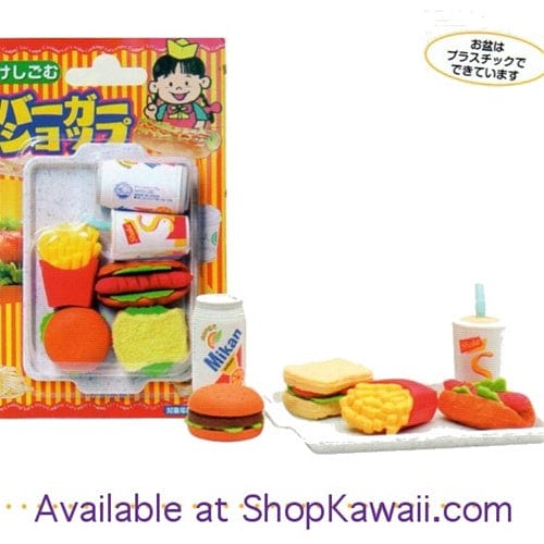 Iwako Burger Meals 6-Piece Eraser Set