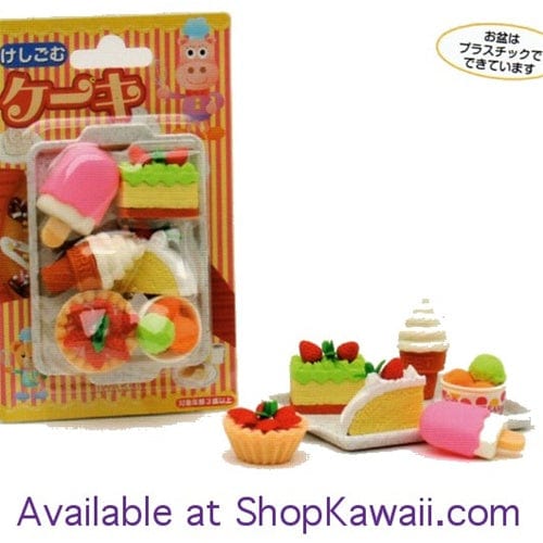 Iwako Ice Cream and Desserts 6-Piece Eraser Set