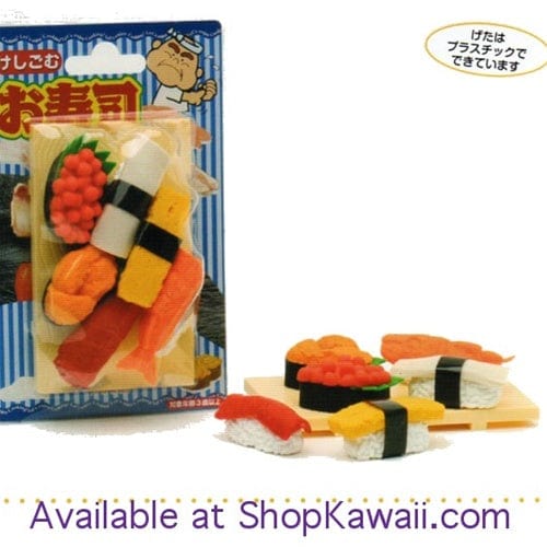 Iwako Nigiri Sushi 6-Piece Eraser Set