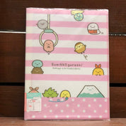 Kawaii Import Pink Stripes Sumikko Gurashi Claw Machine 10-Pocket A4 Plastic File Folder Kawaii Gifts 4974413670449