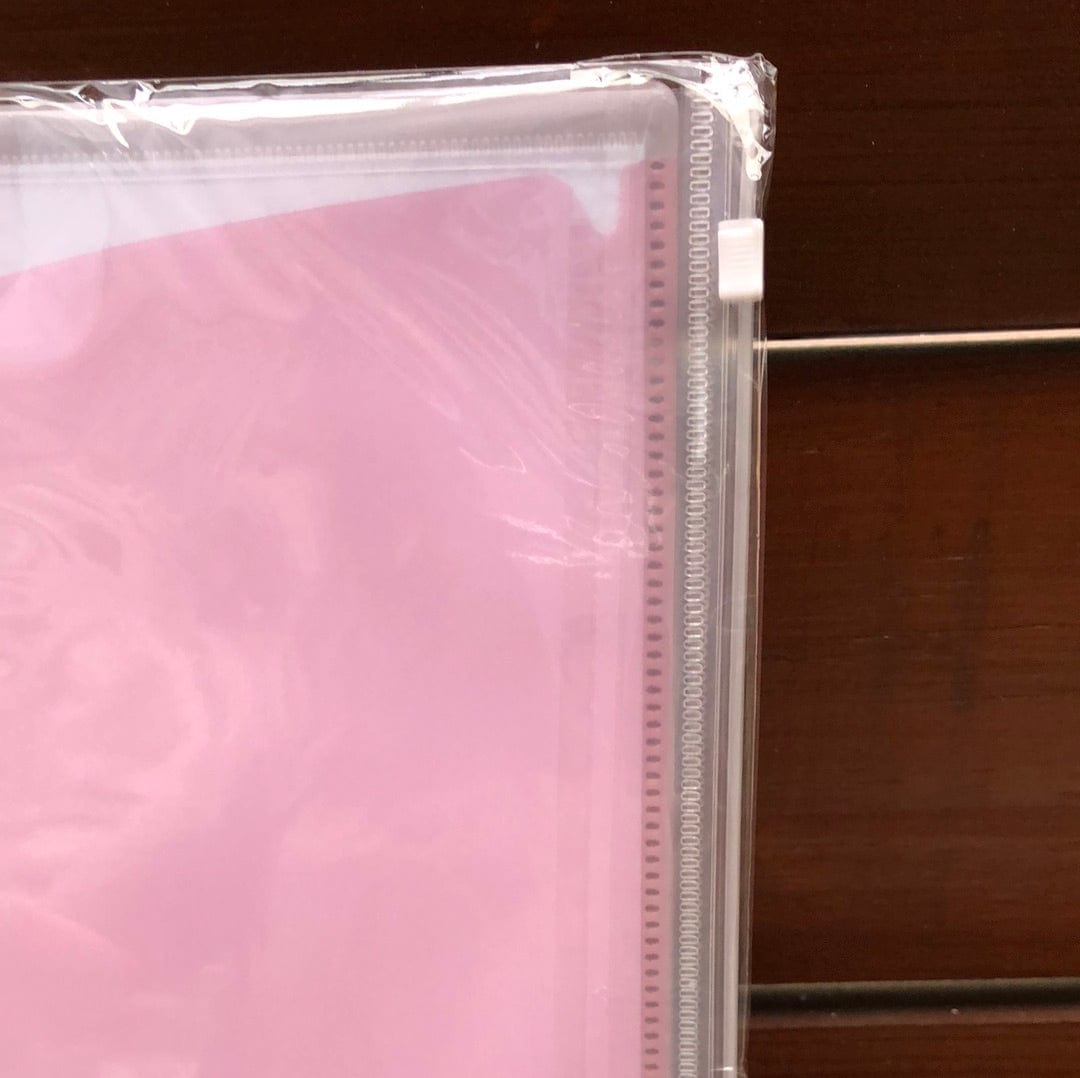 Kawaii Import Pink We Love Summiko 6+1 Sliding Zip Lock Pockets A4 Plastic File Folder Kawaii Gifts 4974413667852