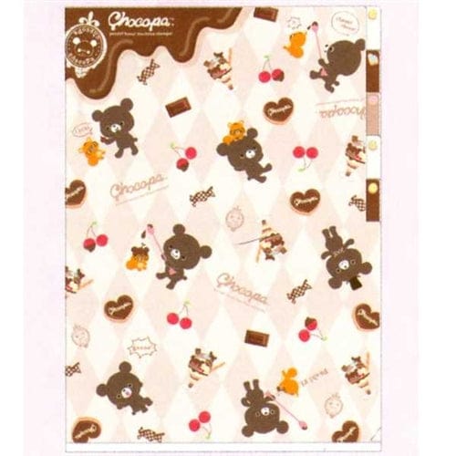 San-X Chocopa Sweet Treats A4 5-Index Plastic File Folder