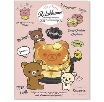 San-X Rilakkuma Deli Pancakes A4 10-Pockets Plastic File Folder