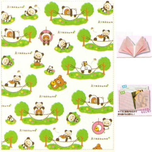 San-X Rilakkuma Panda Bear A4 10-Pocket Plastic File Folder: White