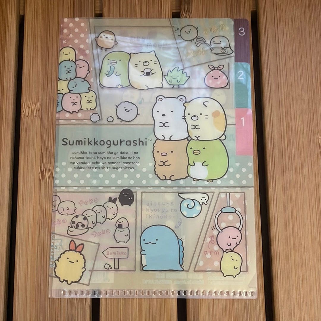 Kawaii Import Sumikko Gurashi Comic Small Index Folder Kawaii Gifts 4974413673020