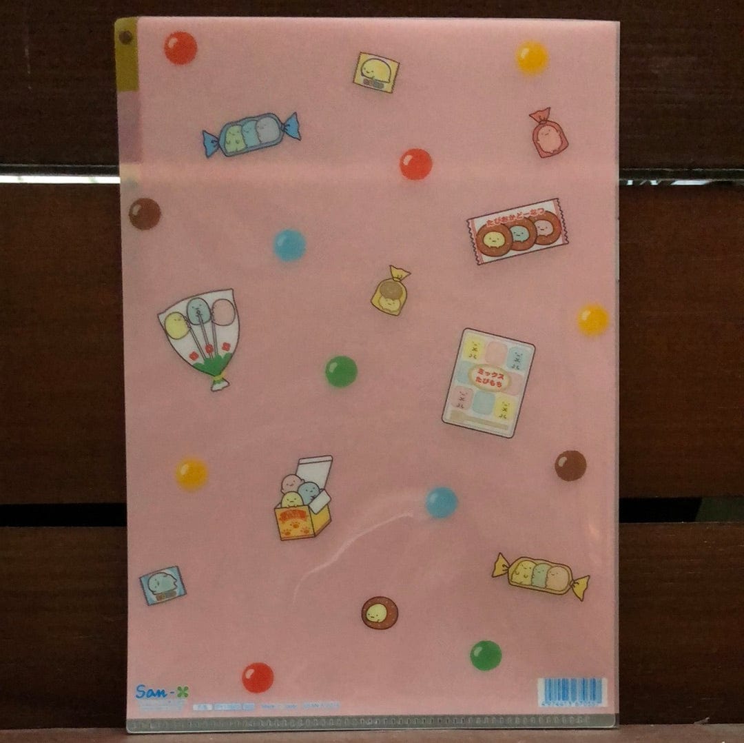 Kawaii Import Sumikko Gurashi Sweets Candy Jar 5-Index A4 Plastic File Folder Kawaii Gifts 4974413670357