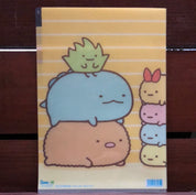 Kawaii Import Sumikko Gurashi Triple Stacks 5-Index A4 Plastic File Folder Kawaii Gifts 4974413662352