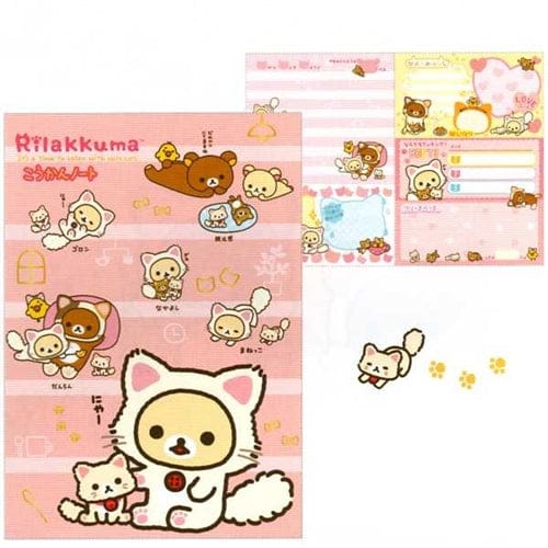 San-X Rilakku Cat B6 Friendship Notebook: Pink