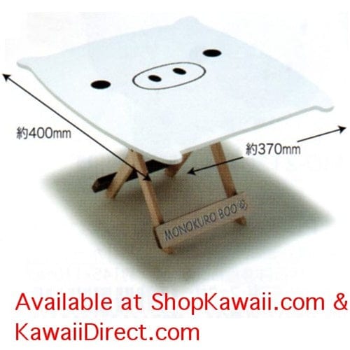 San-X Monokuro Boo 15" Folding Table: White Piggy