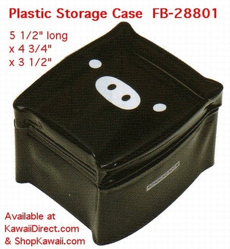 San-X Monokuro Boo Plastic Storage Case: Black