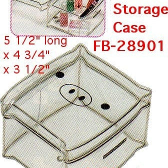 San-X Monokuro Boo Plastic Storage Case: Clear