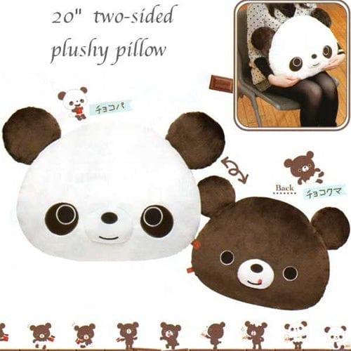 San-X Chocopa Panda 20" Two-Sided Plushy Pillow