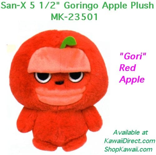 San-X Goringo Apple 5" Plush: Red Apple "Gori"