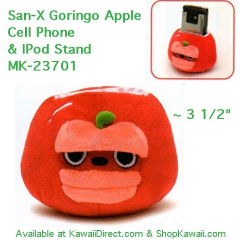 San-X Goringo Apple Cell Phone & IPod Stand: Red Apple "Gori"