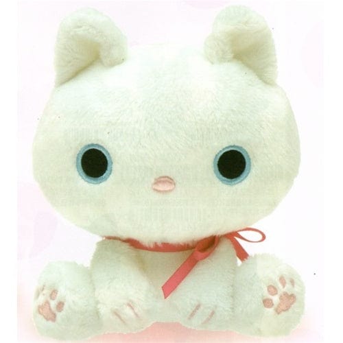 San-X Kutusita Nyanko 6.3" Plush: White Kitty Friend