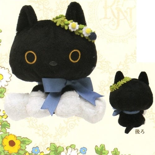San-X Kutusita Nyanko Blueberry 6.3" Plush