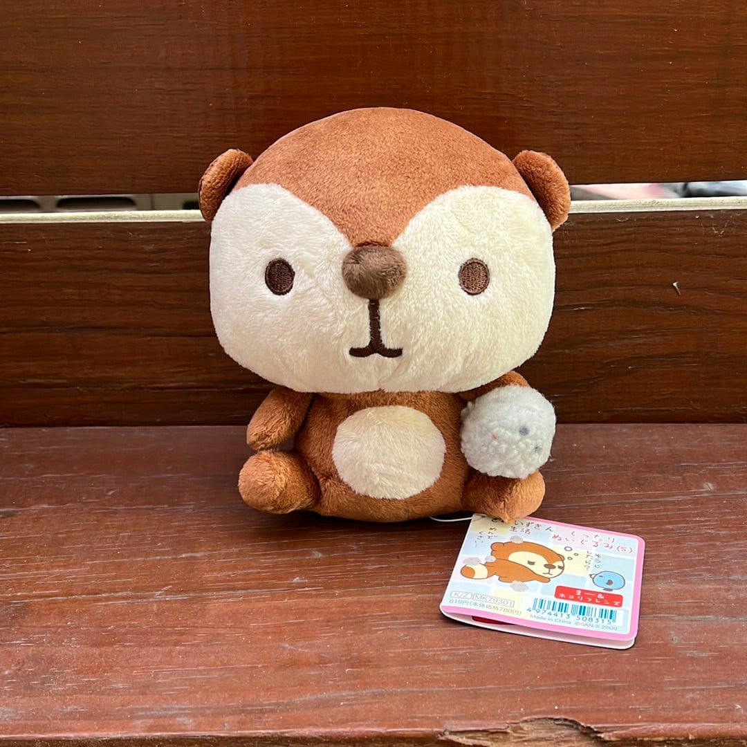 Kawaii Import San-X Raccoon Kireizukin Seikatu with Dust Bunny 6" Plush Kawaii Gifts 4974413508315
