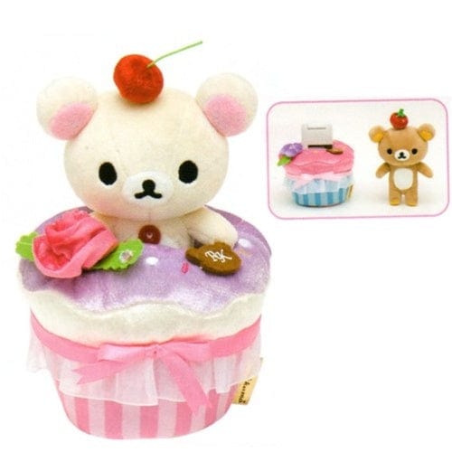 San-X Rilakkuma Cupcake 2-Piece Plush Set: Little Bear