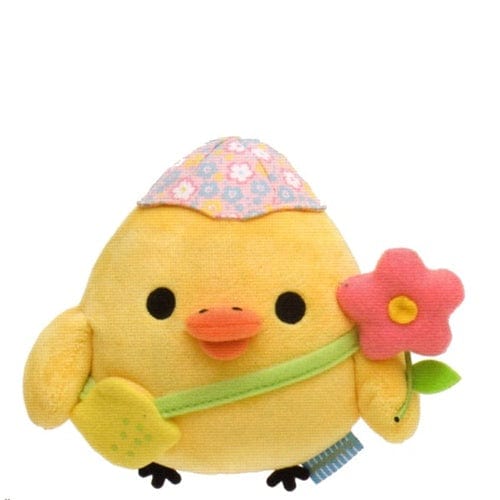 San-X Rilakkuma Happy Holiday Picnic 5" Plush: Birdie with Flower