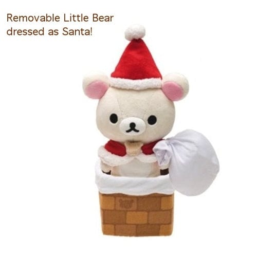 San-X Rilakkuma Merry Christmas 10" Plush: Little Bear Santa