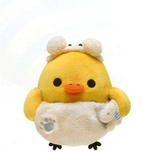 San-X Rilakkuma Shima Shima Everyday 4.7" Plush: Birdie in a Polar Bear Outfit