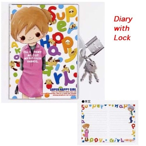 Kamio Super Happy Girl Diary Notebook with Lock