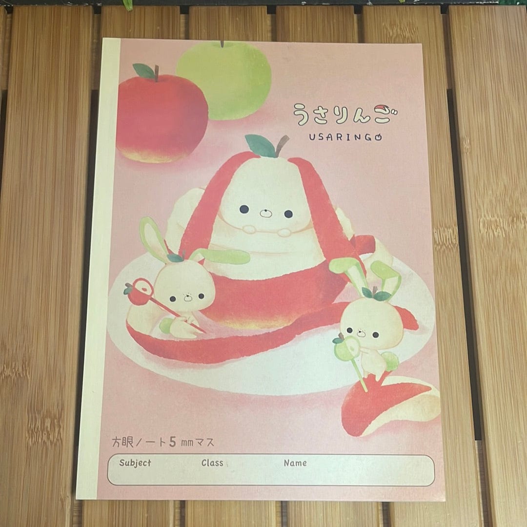 Kawaii Import Apple Bunny B5 Kanji Graph Notebook Kawaii Gifts 4935124029438