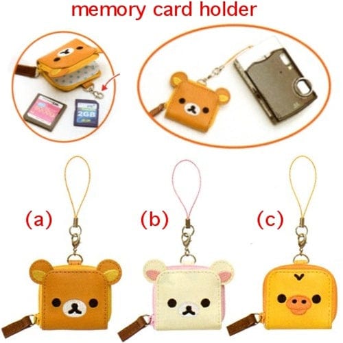 San-X Rilakkuma Memory Card Holders with String Straps