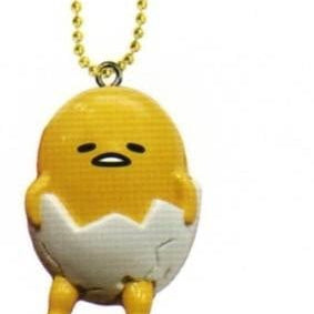 Sanrio Japan Gudetama Lazy Egg 2" Mascot Keychain: (A) Eggshell Pants