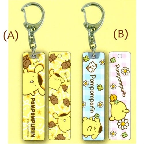 Sanrio Japan Pompom Purin Clear Tag Keychains: (A)