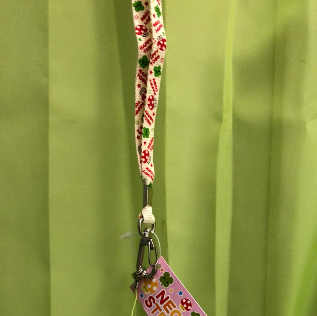 Kawaii Import Happy Town Mushroom Lanyard with Accessory Strap Kawaii Gifts 4991277953945