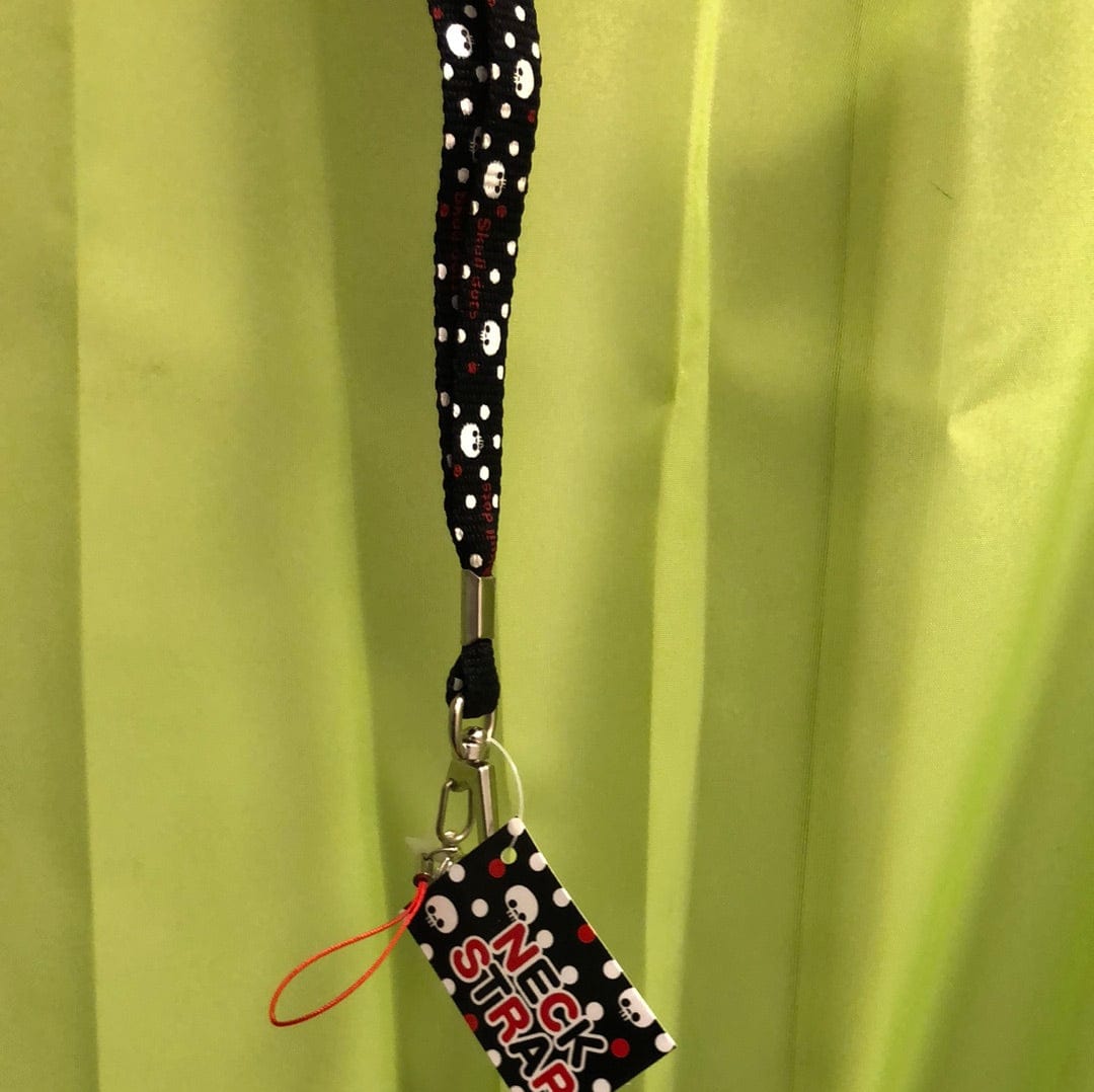 Kawaii Import Skull Dots Lanyard with Accessory Strap Kawaii Gifts 4991277953969