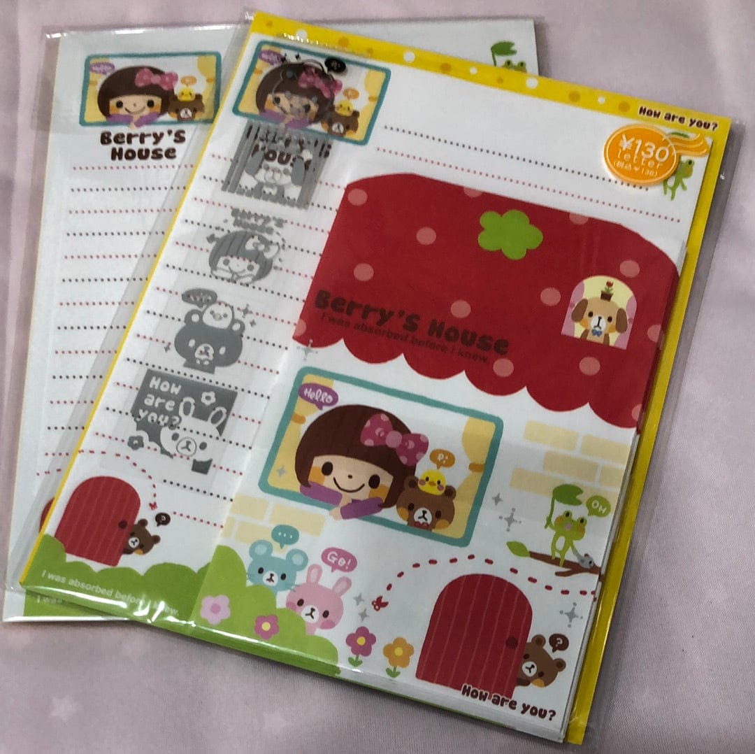Kawaii Import Berry's House Letter Set with Seal Stickers Kawaii Gifts 4530344402872