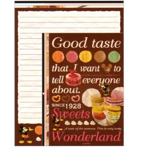 Kamio Disney Sweets Wonderland Quad Letter Set