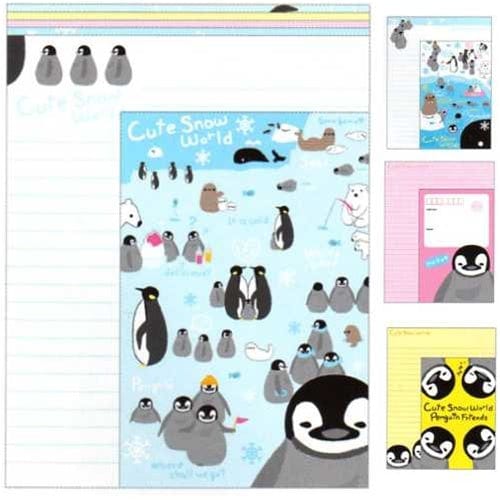 Kamio Cute Snow World Penguin Five Design Jumbo Letter Set