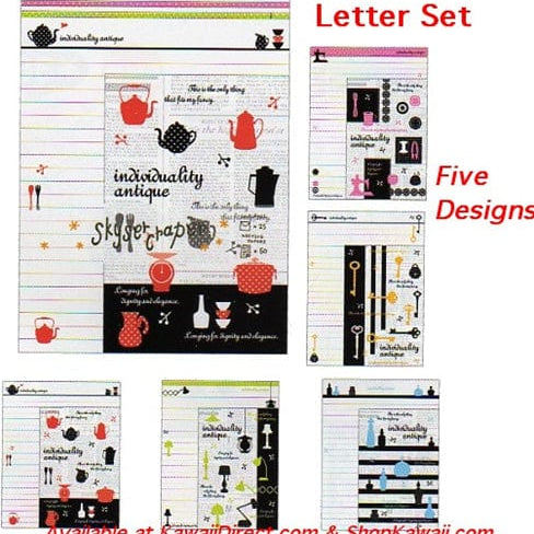 Kamio Individuality Antique Five-Design Jumbo Letter Set