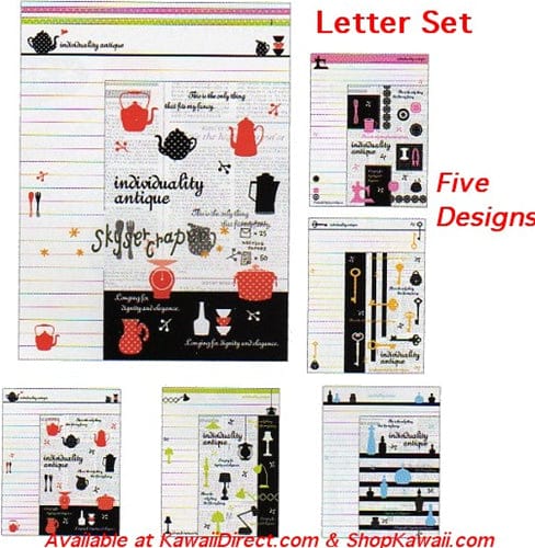 Kamio Individuality Antique Five-Design Jumbo Letter Set