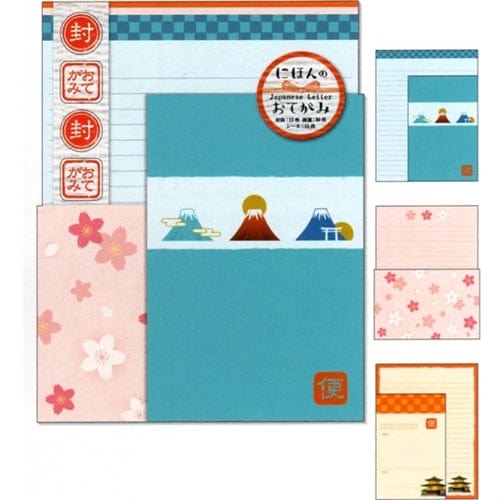 Kamio Japanese Letter Triple Letter Set: Mt. Fuji, Sakura, and Kyoto