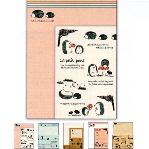 Kamio La Petit Pont Hedgehog Skyser Craper Five Design Letter Set