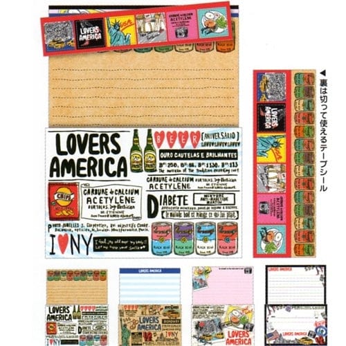 Kamio Lover America Quad Letter Set with Seal Stickers