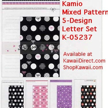 Kamio Mixed Pattern Five-Design Letter Set