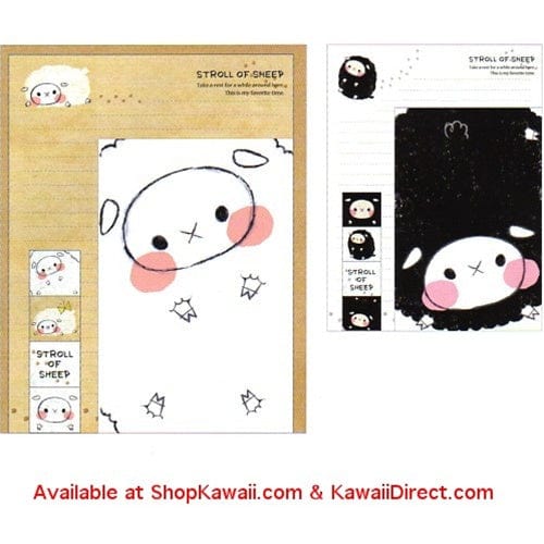 Kamio Stroll of Sheep Double Letter Set with Seal Stickers