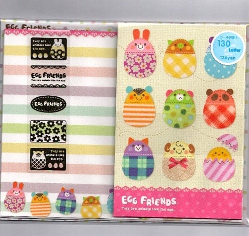 Mind Wave Egg Friends Letter Set with Seal Stickers