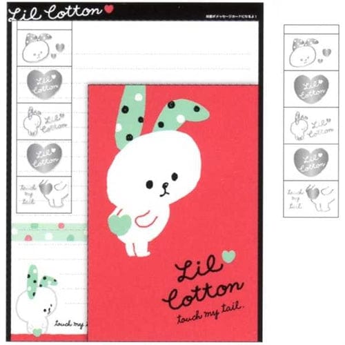 Mind Wave Lil Cotton Bunny Letter Set with Seal Stickers