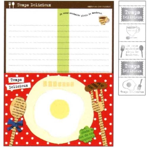 Mind Wave Sunny Side Up Tempa Delicieux Letter Set with Seal Stickers